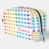 Rainbow Pride LGBT Love Heart gepersonaliseerd Toilettasje (Rechterhoek)