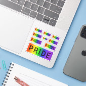 Rainbow Pride LGBT Sticker (Laptop met iPhone)
