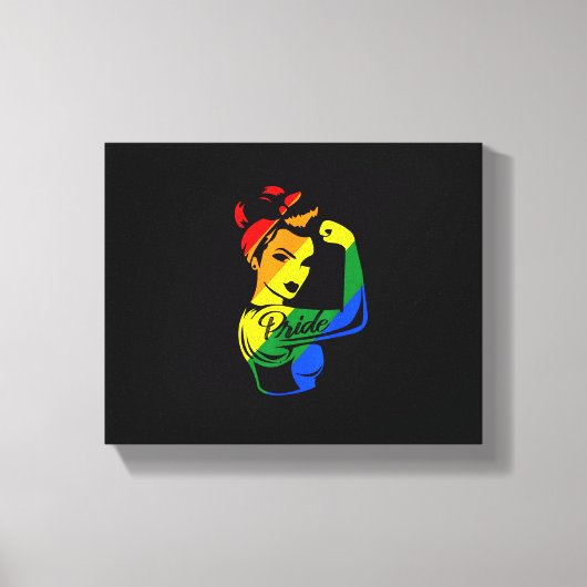 Rainbow Pride LGBT T-shirt Canvas Afdruk (Voorkant)