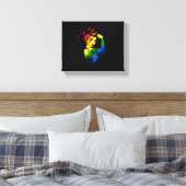 Rainbow Pride LGBT T-shirt Canvas Afdruk (Insitu (Slaapkamer))