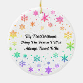 Rainbow Pride LGBTQ Holiday Christmas Ornament (Achterkant)