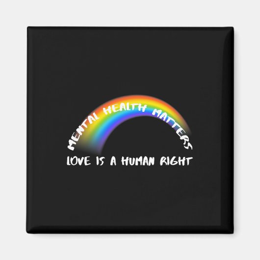 Rainbow Pride LGBTQ - Liefde is een mensenrecht Magneet (Voorkant)