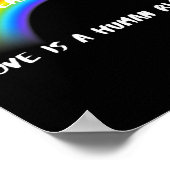 Rainbow Pride LGBTQ - Liefde is een mensenrecht Poster (Hoek)