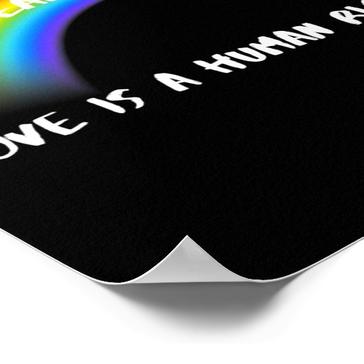 Rainbow Pride LGBTQ - Liefde is een mensenrecht Poster (Hoek)