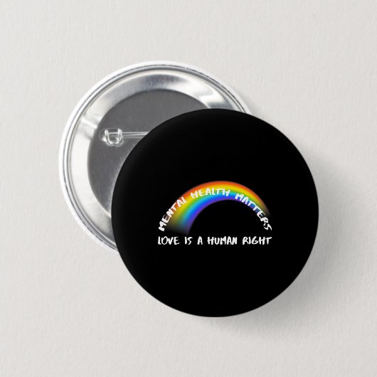 Rainbow Pride LGBTQ - Liefde is een mensenrecht Ronde Button 5,7 Cm (Voorkant /achterkant)
