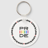 Rainbow Pride Liefde is Liefde Sleutelhanger (Voorkant)