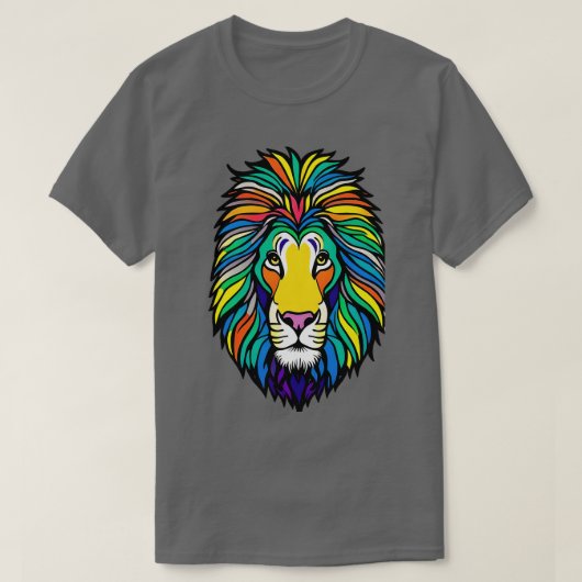 Rainbow Pride Lion 3 T-shirt (Design voorkant)