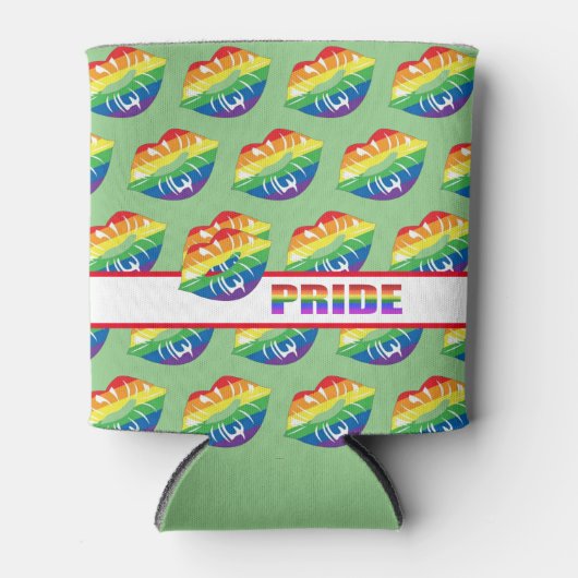 Rainbow Pride Lips Blikjeskoeler (Voorkant)