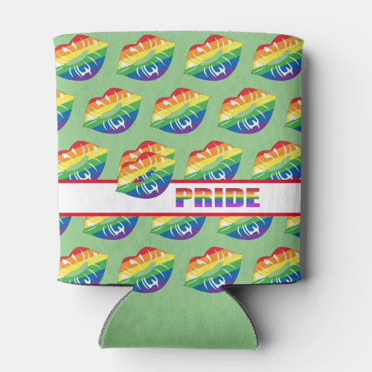 Rainbow Pride Lips Blikjeskoeler (Achterkant)