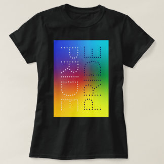 Rainbow Pride Love Chic Gepersonaliseerd Typografi T-shirt