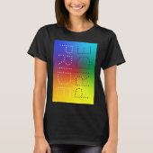 Rainbow Pride Love Chic Gepersonaliseerd Typografi T-shirt (Voorkant)
