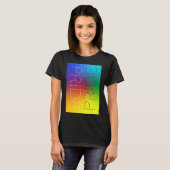 Rainbow Pride Love Chic Gepersonaliseerd Typografi T-shirt (Voorkant volledig)
