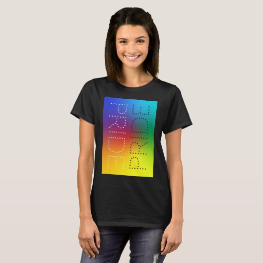 Rainbow Pride Love Chic Gepersonaliseerd Typografi T-shirt (Voorkant volledig)