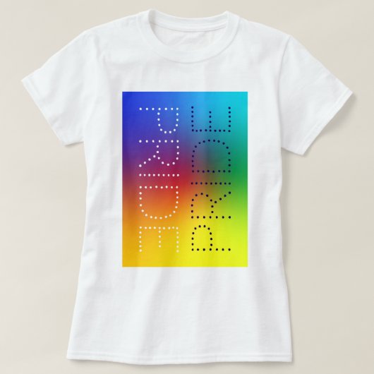 Rainbow Pride Love Chic Personalized Typografie T-shirt (Design voorkant)