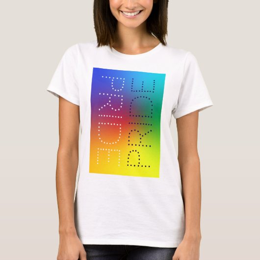 Rainbow Pride Love Chic Personalized Typografie T-shirt (Voorkant)