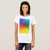 Rainbow Pride Love Chic Personalized Typografie T-shirt (Voorkant volledig)