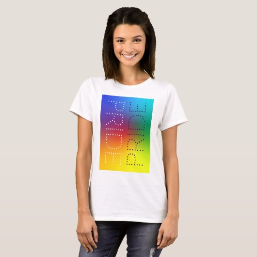 Rainbow Pride Love Chic Personalized Typografie T-shirt (Voorkant volledig)
