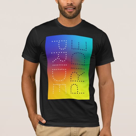 Rainbow Pride Love Chic Typografie Gepersonaliseer T-shirt (Voorkant)