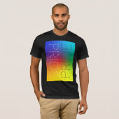 Rainbow Pride Love Chic Typografie Gepersonaliseer T-shirt (Voorkant volledig)