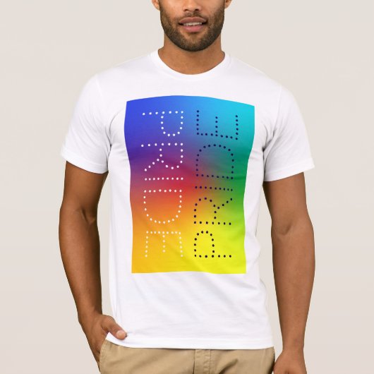 Rainbow Pride Love Chic Typography Personalized T-shirt (Voorkant)