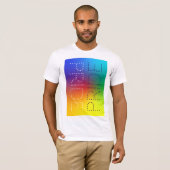 Rainbow Pride Love Chic Typography Personalized T-shirt (Voorkant volledig)
