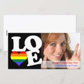 Rainbow Pride Love Heart Feestdagenkaart (Voorkant / Achterkant)