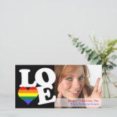 Rainbow Pride Love Heart Feestdagenkaart (Staand voorkant)