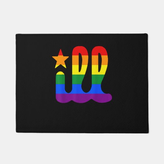 Rainbow Pride Love Philadelphia Philly Gay Pri Deurmat (Voorkant)