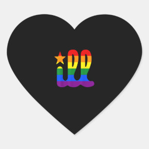 Rainbow Pride Love Philadelphia Philly Gay Pri Hart Sticker