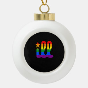 Rainbow Pride Love Philadelphia Philly Gay Pri Keramische Bal Ornament