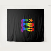 Rainbow Pride Love Philadelphia Philly Gay Pri Wandkleed (Voorkant (horizontaal))