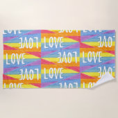 Rainbow Pride Love strandlaken (Voorkant)