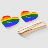 Rainbow pride maand liefde voeg tekstkunst toe handwaaier (Niet-gemonteerd)