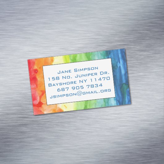 Rainbow Pride Magnetisch Visitekaartje (Voorbeeld)