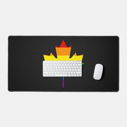 Rainbow pride maple leaf bureaumat (Keyboard & Muis)