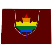 Rainbow pride maple leaf groot cadeauzakje (Voorkant)