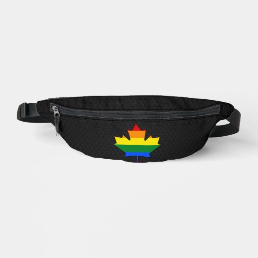 Rainbow pride maple leaf  heuptasje (Voorkant)