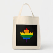 Rainbow pride maple leaf tote bag (Voorkant)