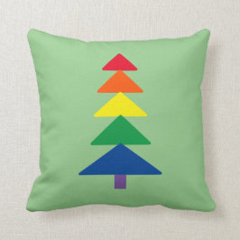 Rainbow Pride Modern Kerstboom Sierkussen