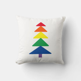 Rainbow Pride Modern Kerstboom Sierkussen