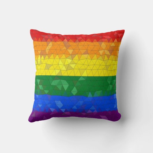 Rainbow Pride Mosaic Flag Kussen (Achterkant)