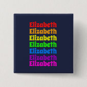 Rainbow Pride Name Vierkante Button 5,1 Cm (Voorkant)