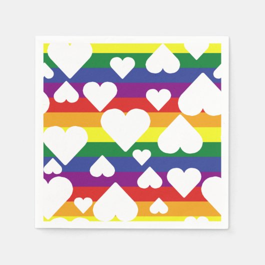 Rainbow Pride Napkins Servet (Voorkant)