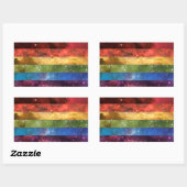 Rainbow pride nevel vlag stickers (Vel)