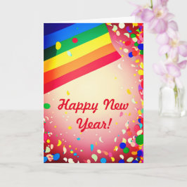 Rainbow Pride Nieuwjaar 5" x 7" Nieuwjaar kaart