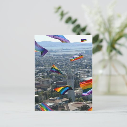 Rainbow Pride Over Berkeley Briefkaart (Staand voorkant)
