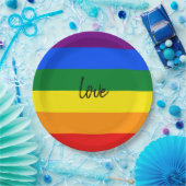 Rainbow Pride Papieren Bordje (Feest)