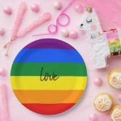 Rainbow Pride Papieren Bordje (Feest)