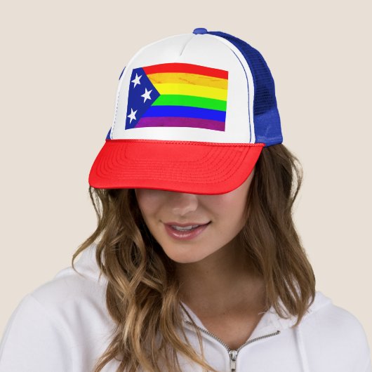 Rainbow Pride Patriot Trucker Pet (In situ)