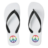 Rainbow Pride Peace Sign Teenslippers (Voetbed)
